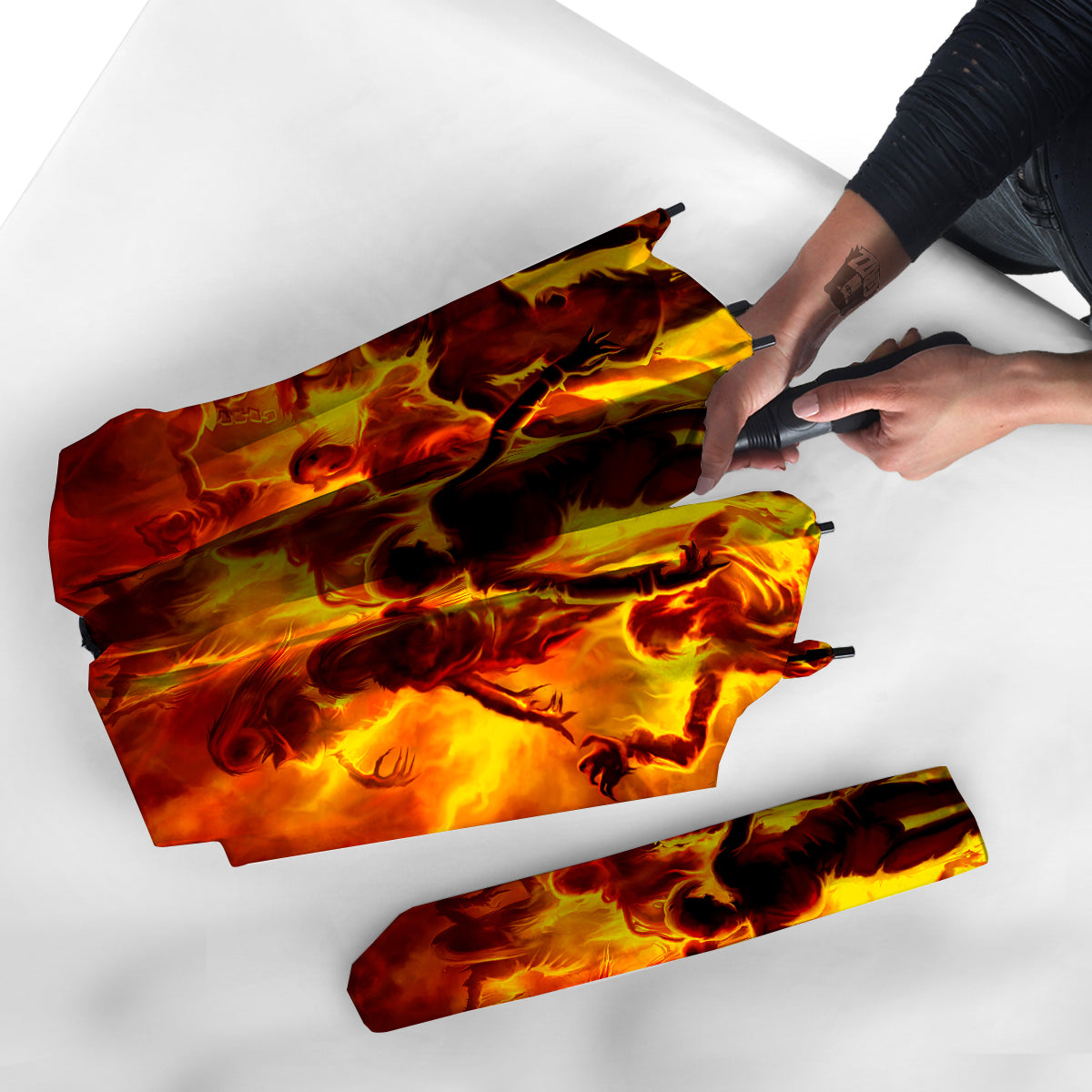 Spirit In Fire Hell Print Umbrella-grizzshop