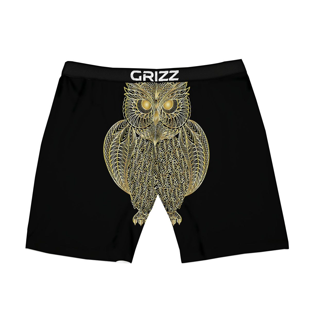 Spirit Owl Gold Print Boxer Briefs-grizzshop