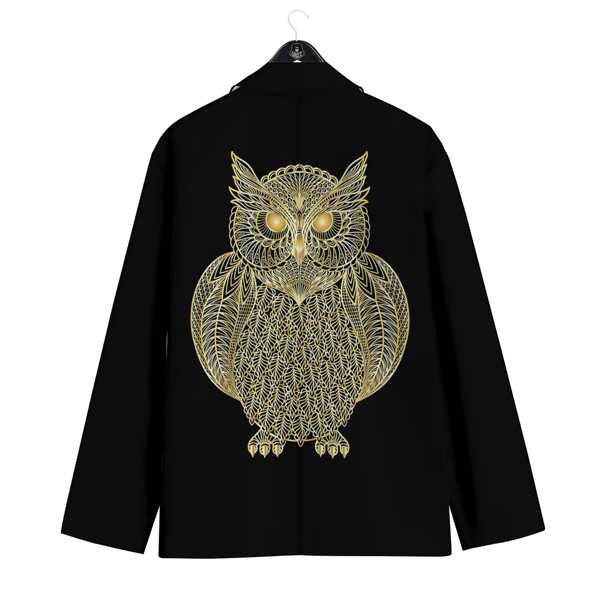 Spirit Owl Gold Print Men's Sport Coat-grizzshop