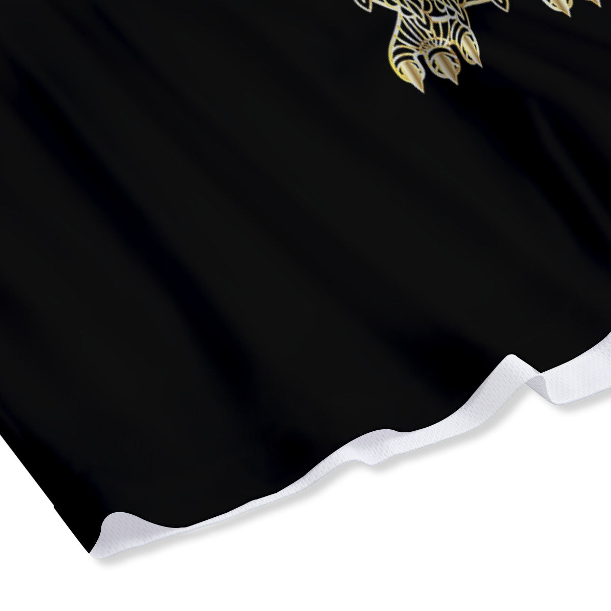 Spirit Owl Gold Print Mesh Shorts