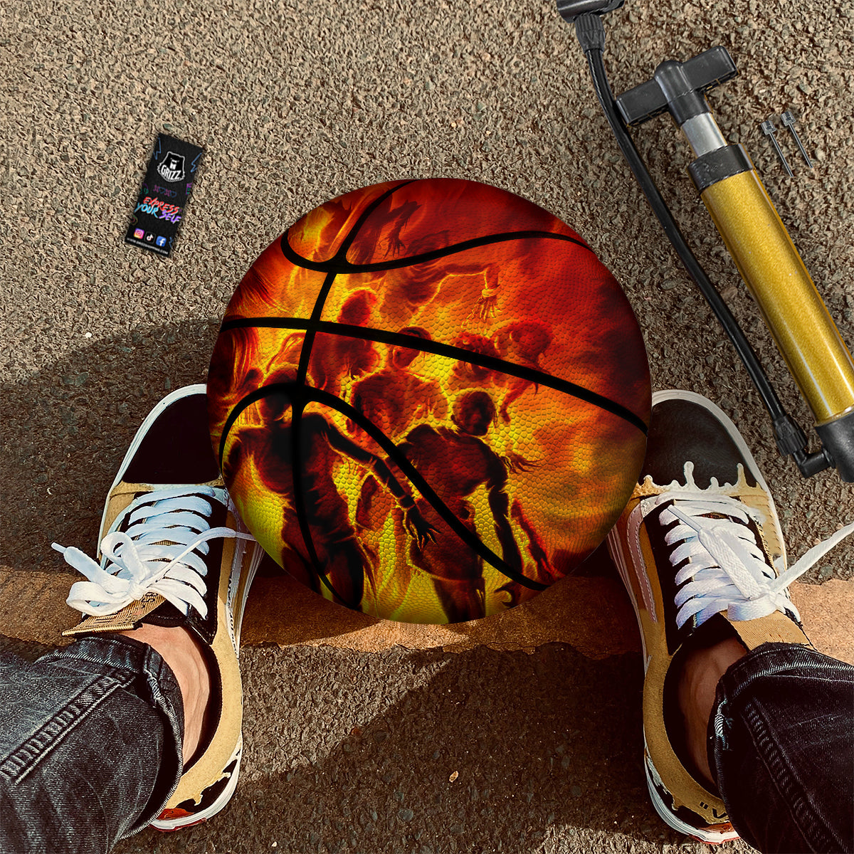 Spirit In Fire Hell Print Basketball