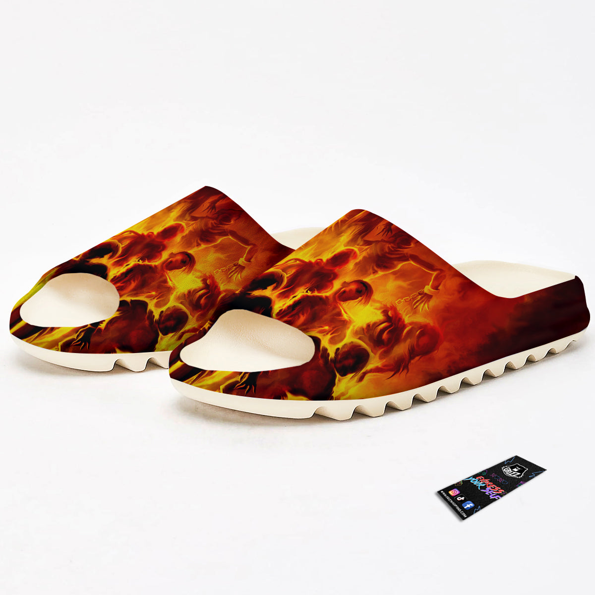Spirit In Fire Hell Print Sandals-grizzshop