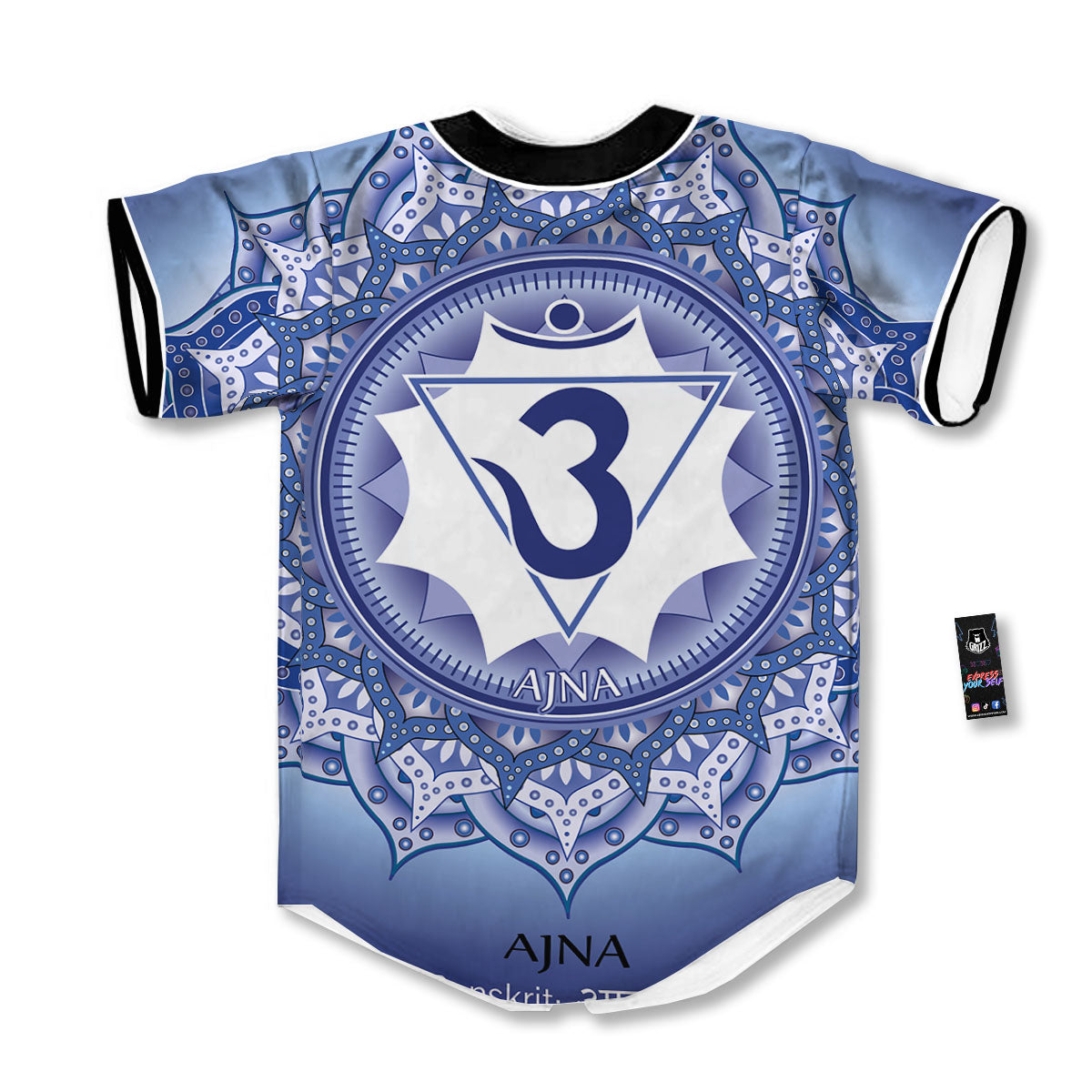 Spiritual Ajna Chakra Print Baseball Jersey-grizzshop