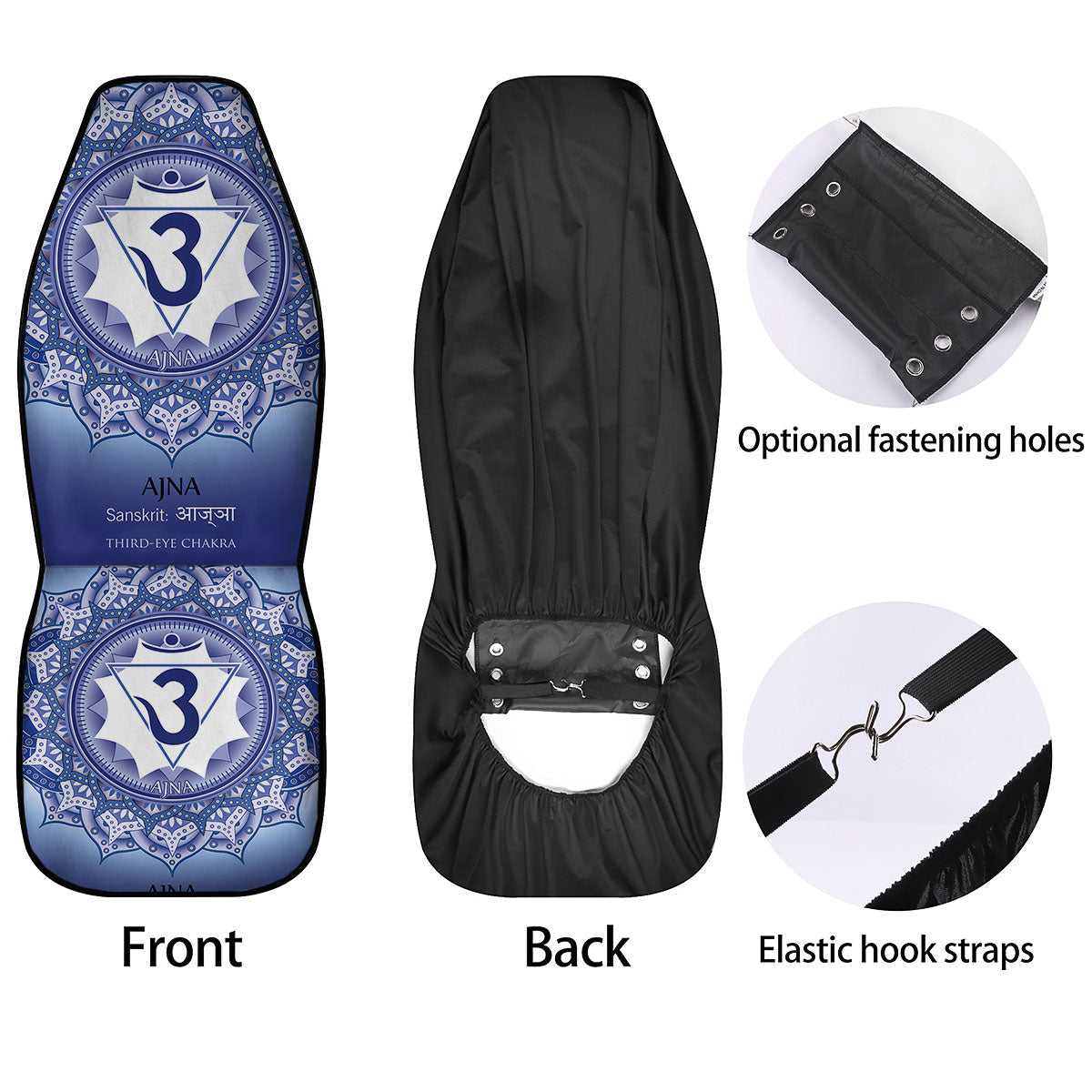 Spiritual Ajna Chakra Print Car Seat Covers-grizzshop