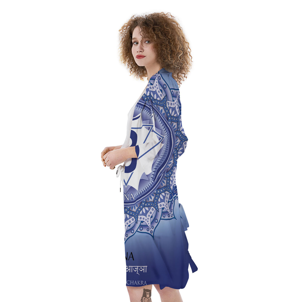 Spiritual Ajna Chakra Print Kimono-grizzshop