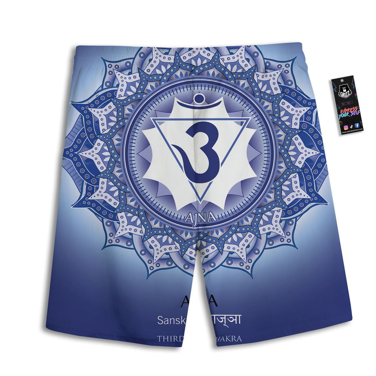 Spiritual Ajna Chakra Print Men's Athletic Shorts
