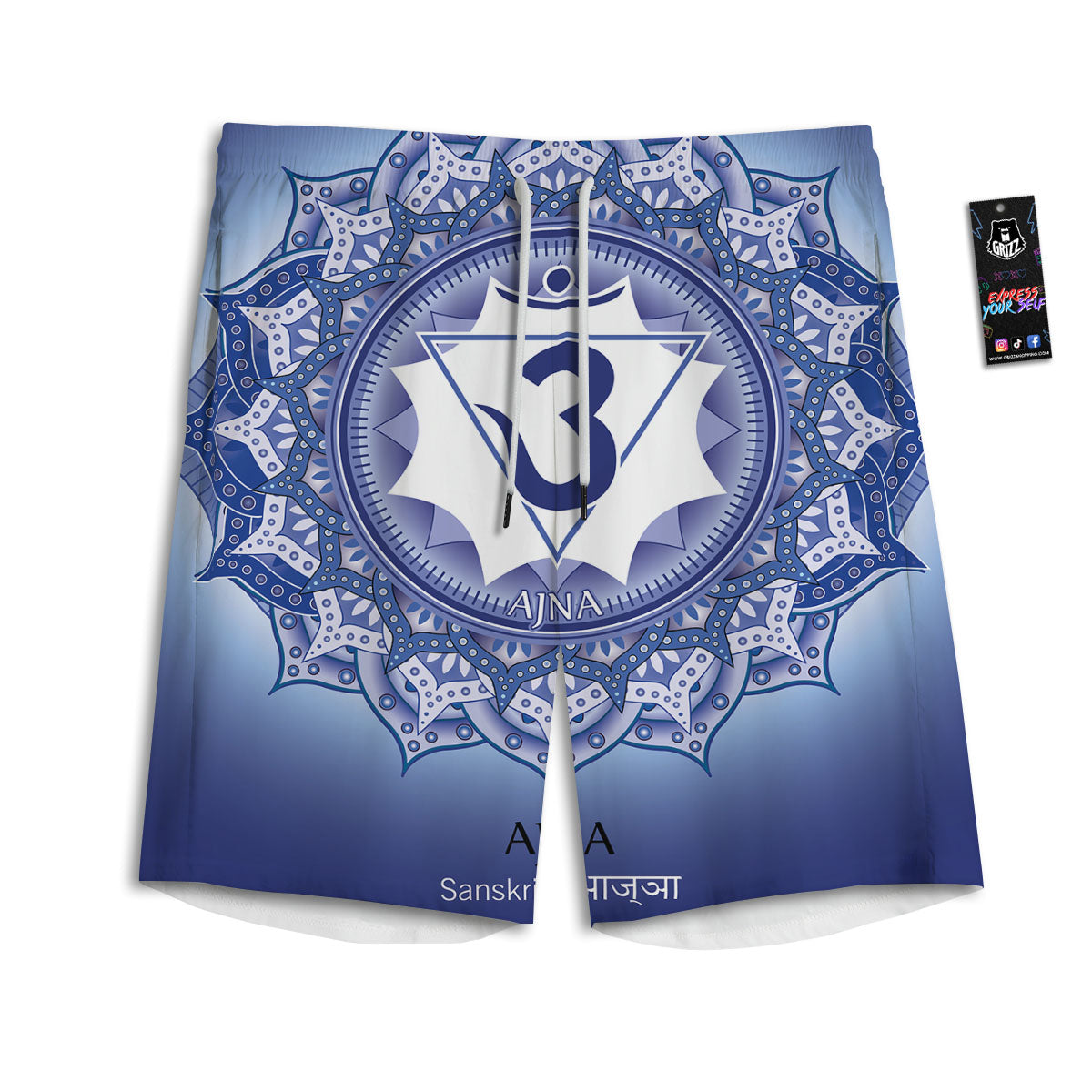 Spiritual Ajna Chakra Print Men's Athletic Shorts