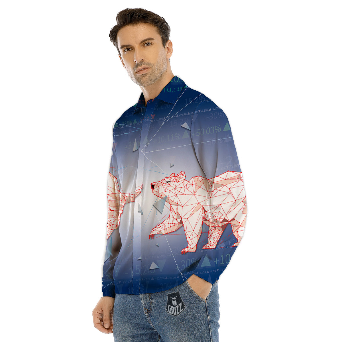 Spiritual Ajna Chakra Print Men's Dress Shirts-grizzshop