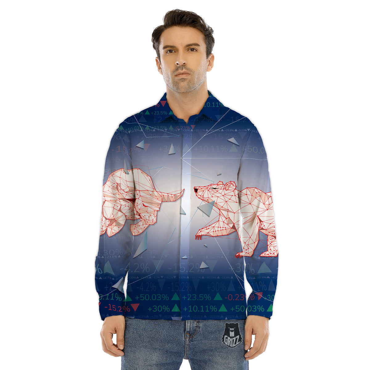 Spiritual Ajna Chakra Print Men's Dress Shirts-grizzshop