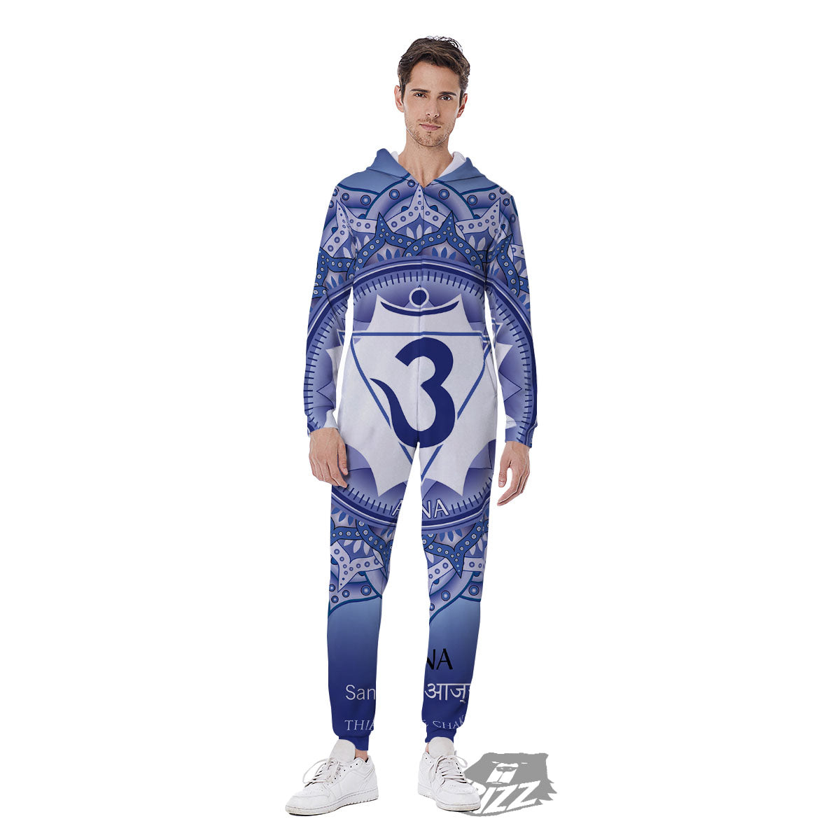 Spiritual Ajna Chakra Print Men's Jumpsuit-grizzshop