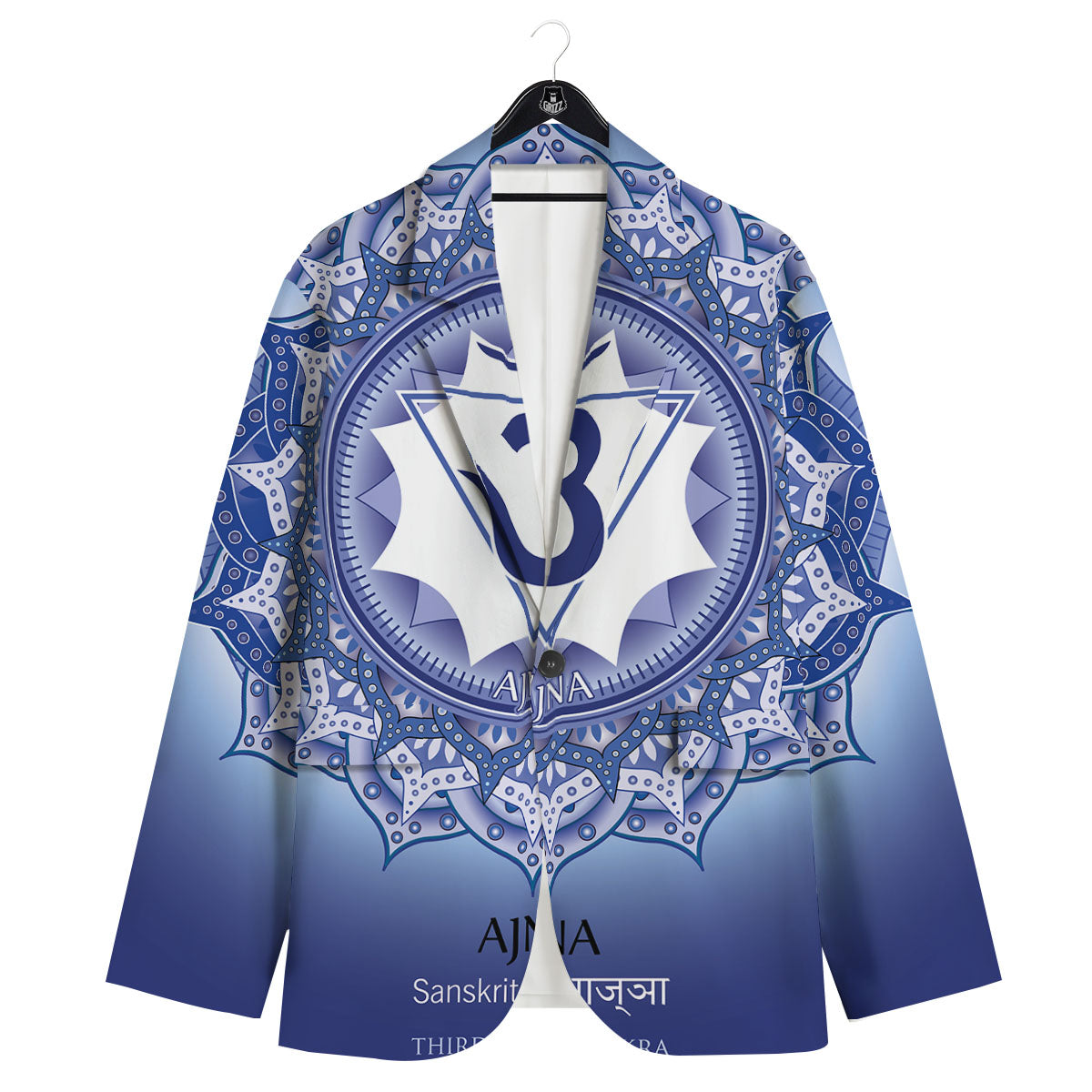 Spiritual Ajna Chakra Print Men's Sport Coat-grizzshop