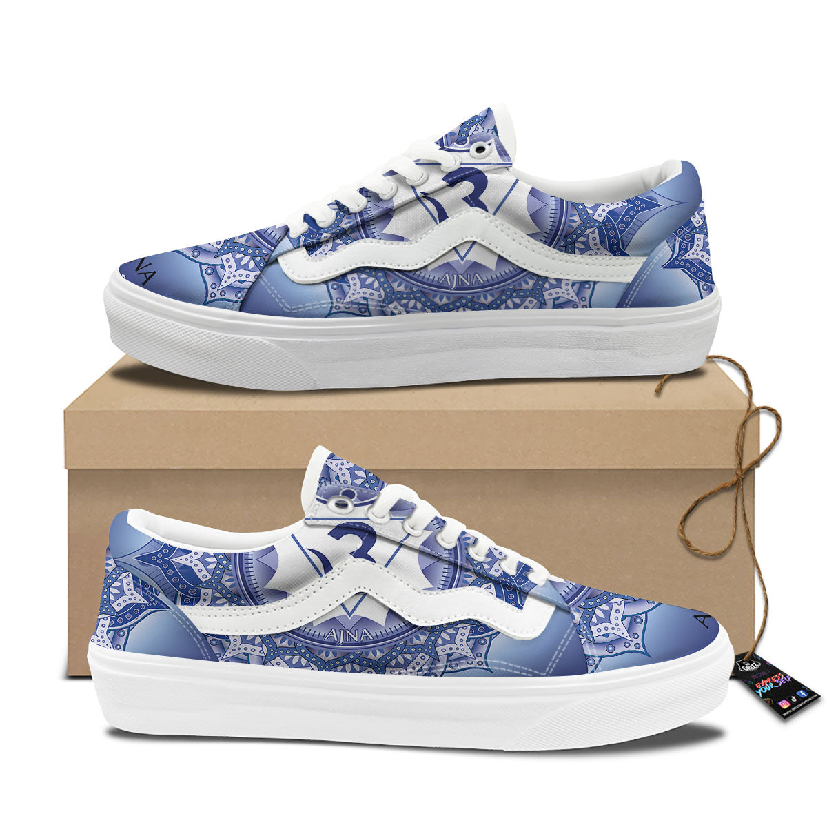 Spiritual Ajna Chakra Print Skate Shoes-grizzshop