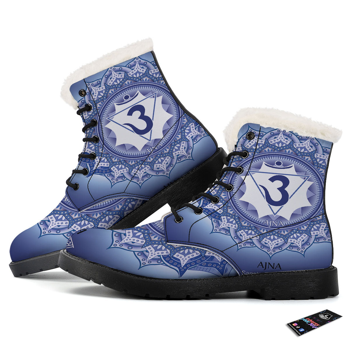 Spiritual Ajna Chakra Print Winter Boots-grizzshop