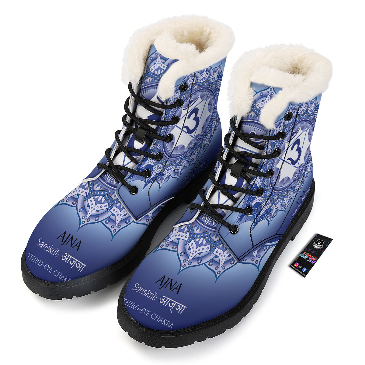 Spiritual Ajna Chakra Print Winter Boots-grizzshop