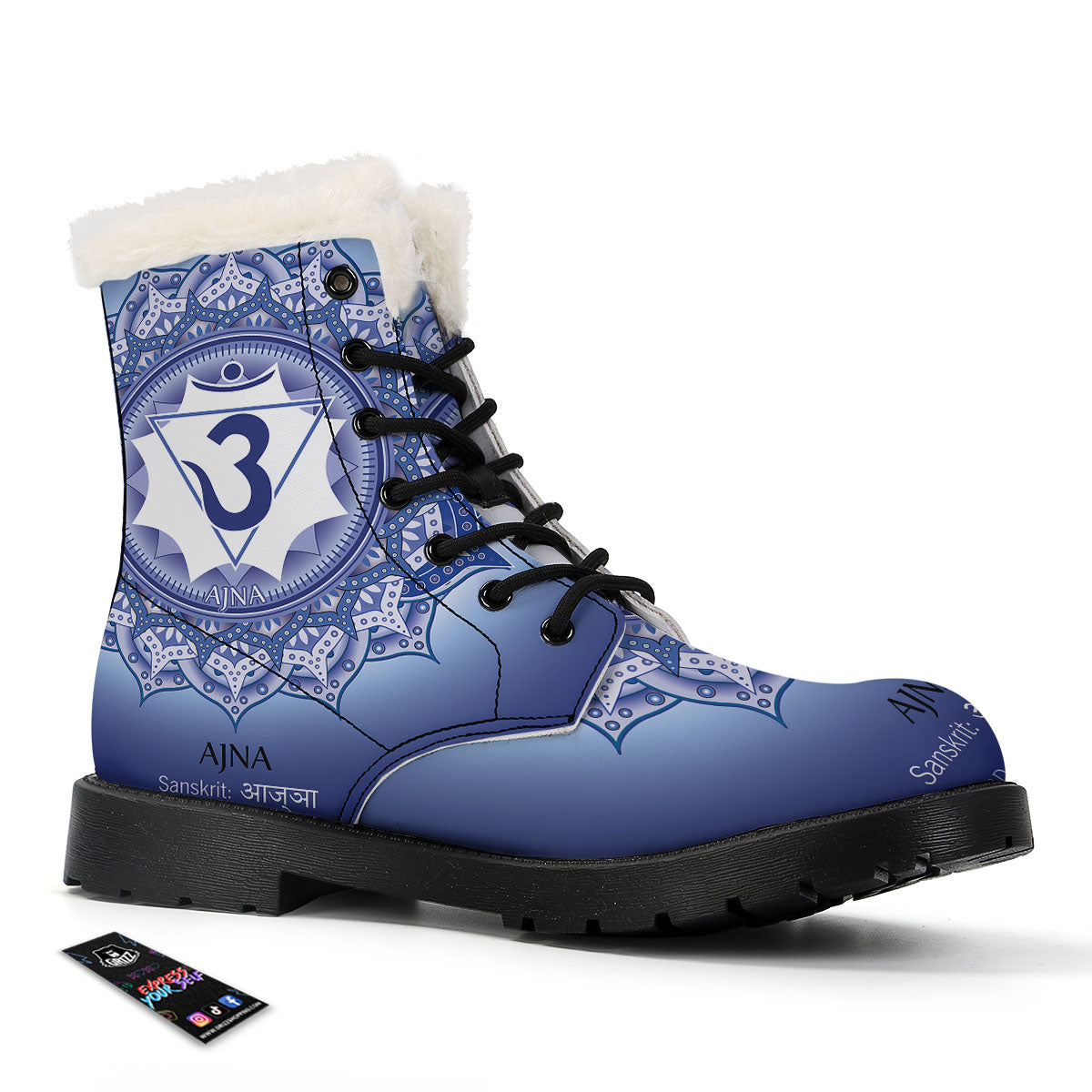 Spiritual Ajna Chakra Print Winter Boots-grizzshop