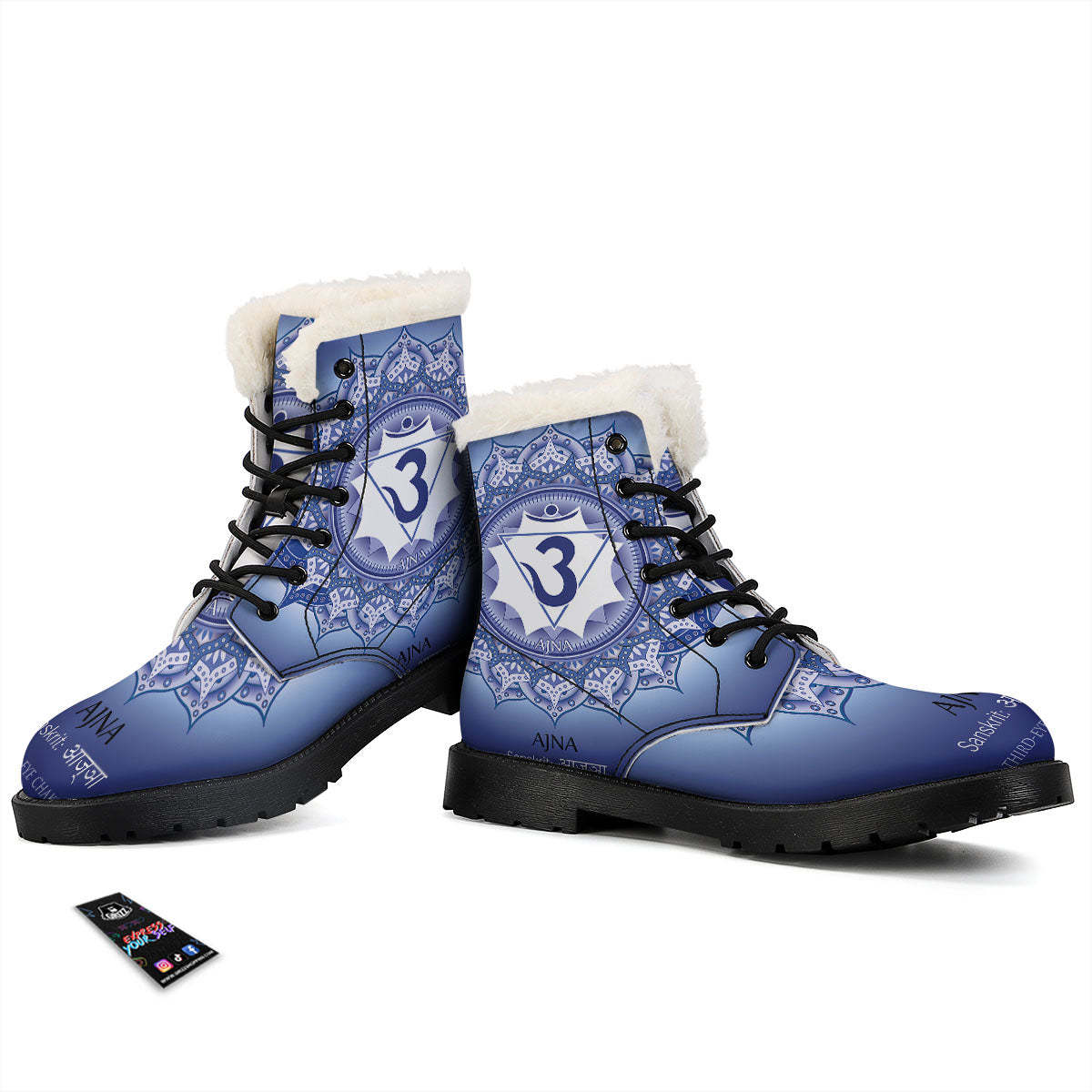 Spiritual Ajna Chakra Print Winter Boots-grizzshop