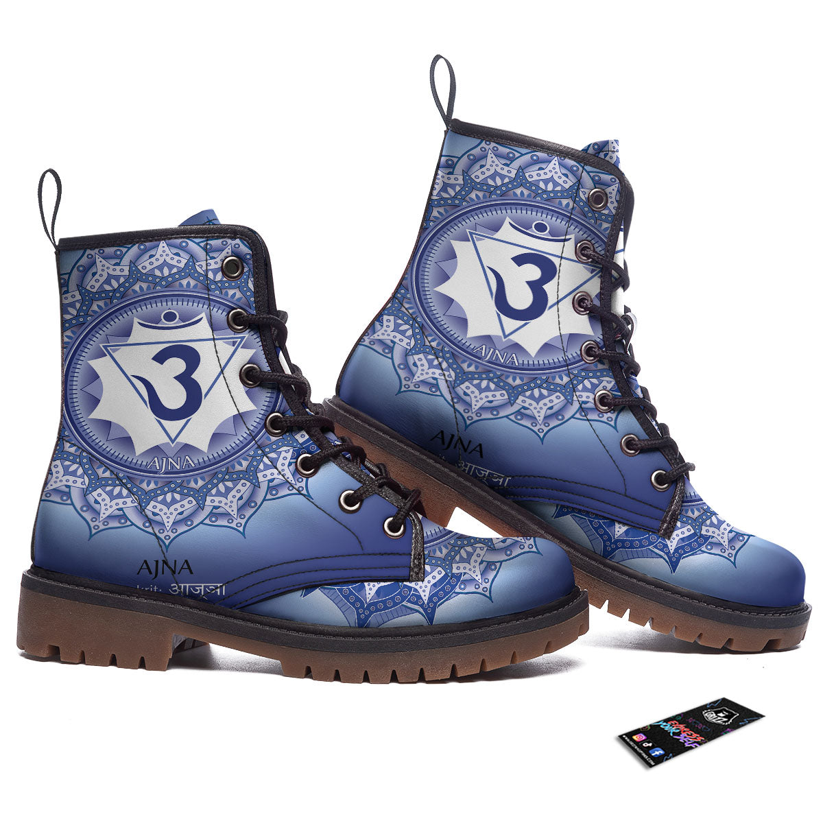 Spiritual Ajna Chakra Print Work Boots-grizzshop