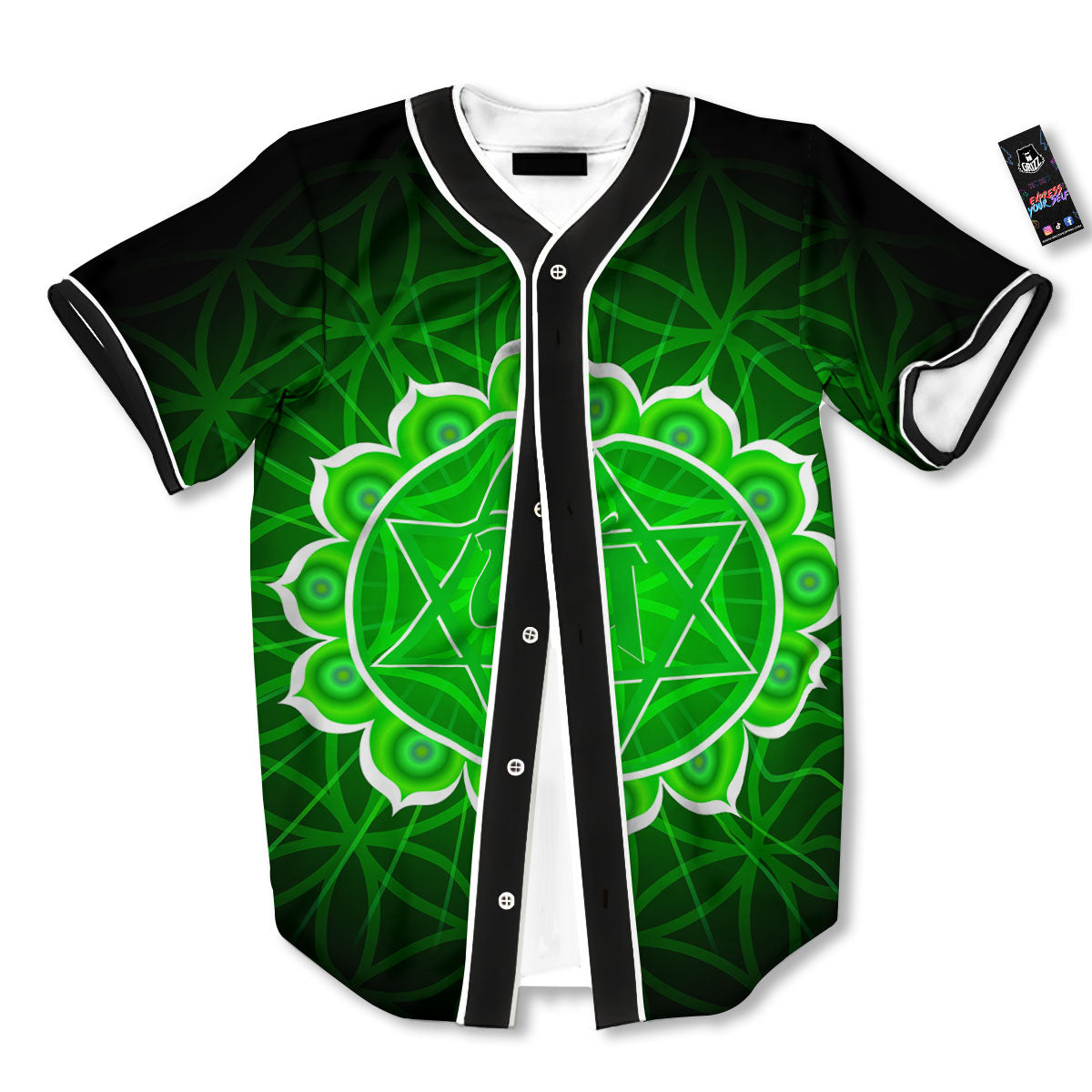 Spiritual Anahata Chakra Print Baseball Jersey-grizzshop
