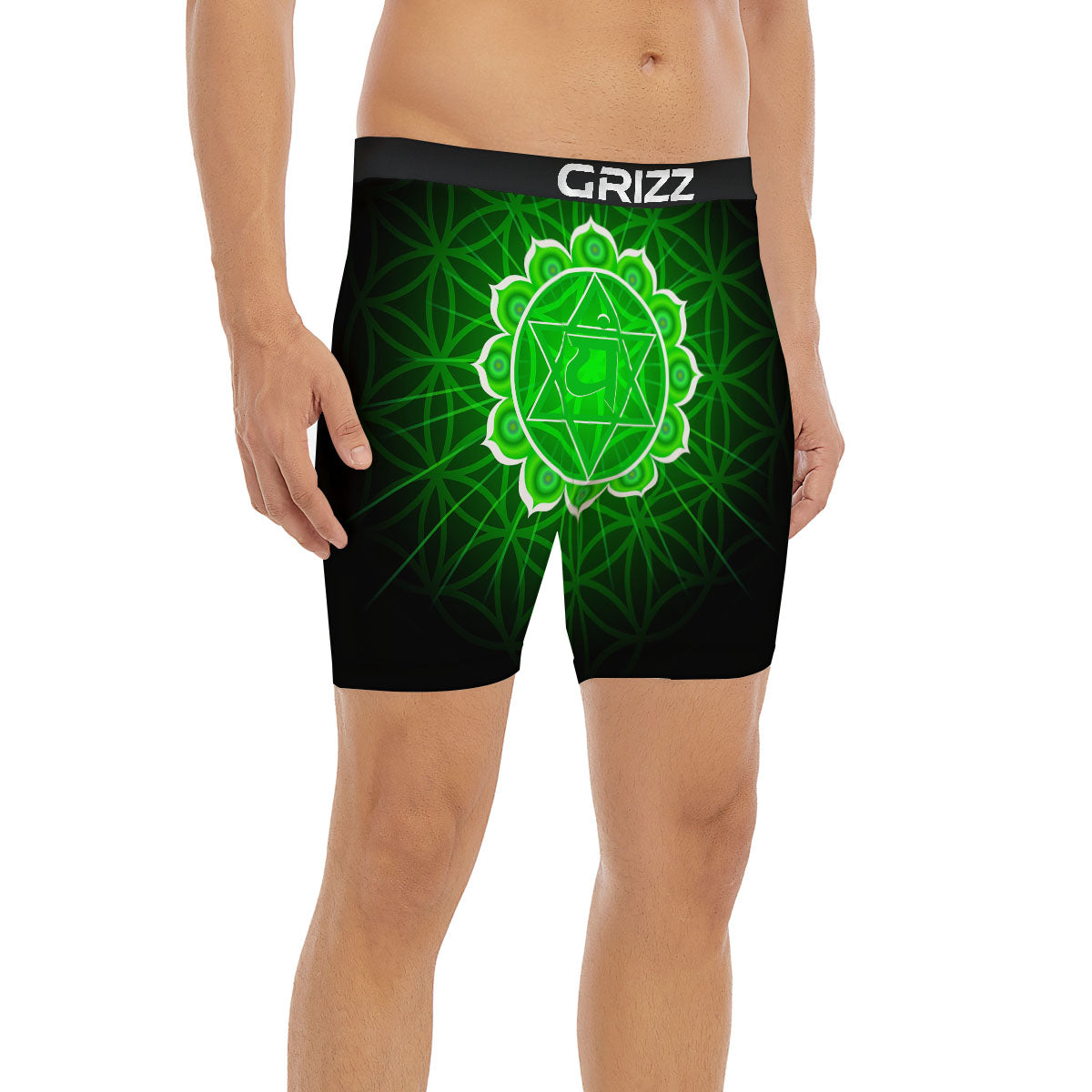 Spiritual Anahata Chakra Print Boxer Briefs-grizzshop
