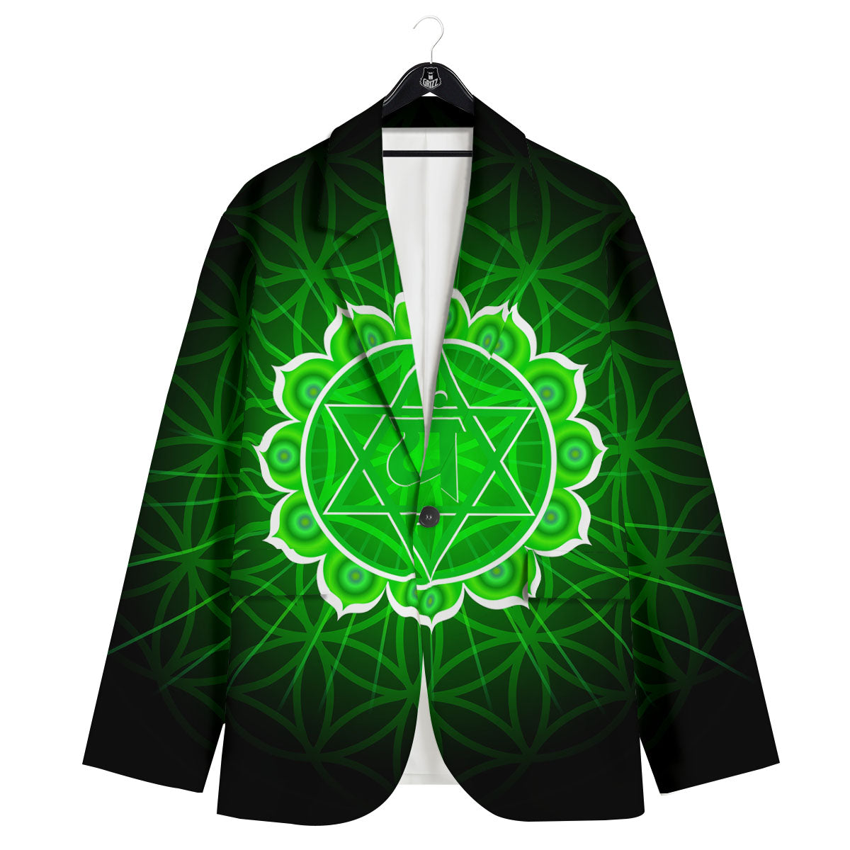 Spiritual Anahata Chakra Print Men's Sport Coat-grizzshop