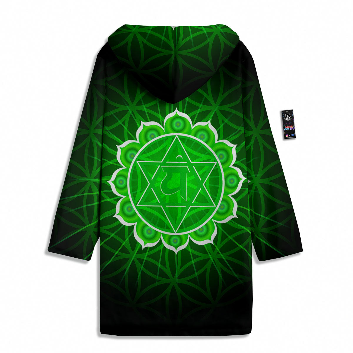Spiritual Anahata Chakra Print Men's Windbreaker Jacket-grizzshop