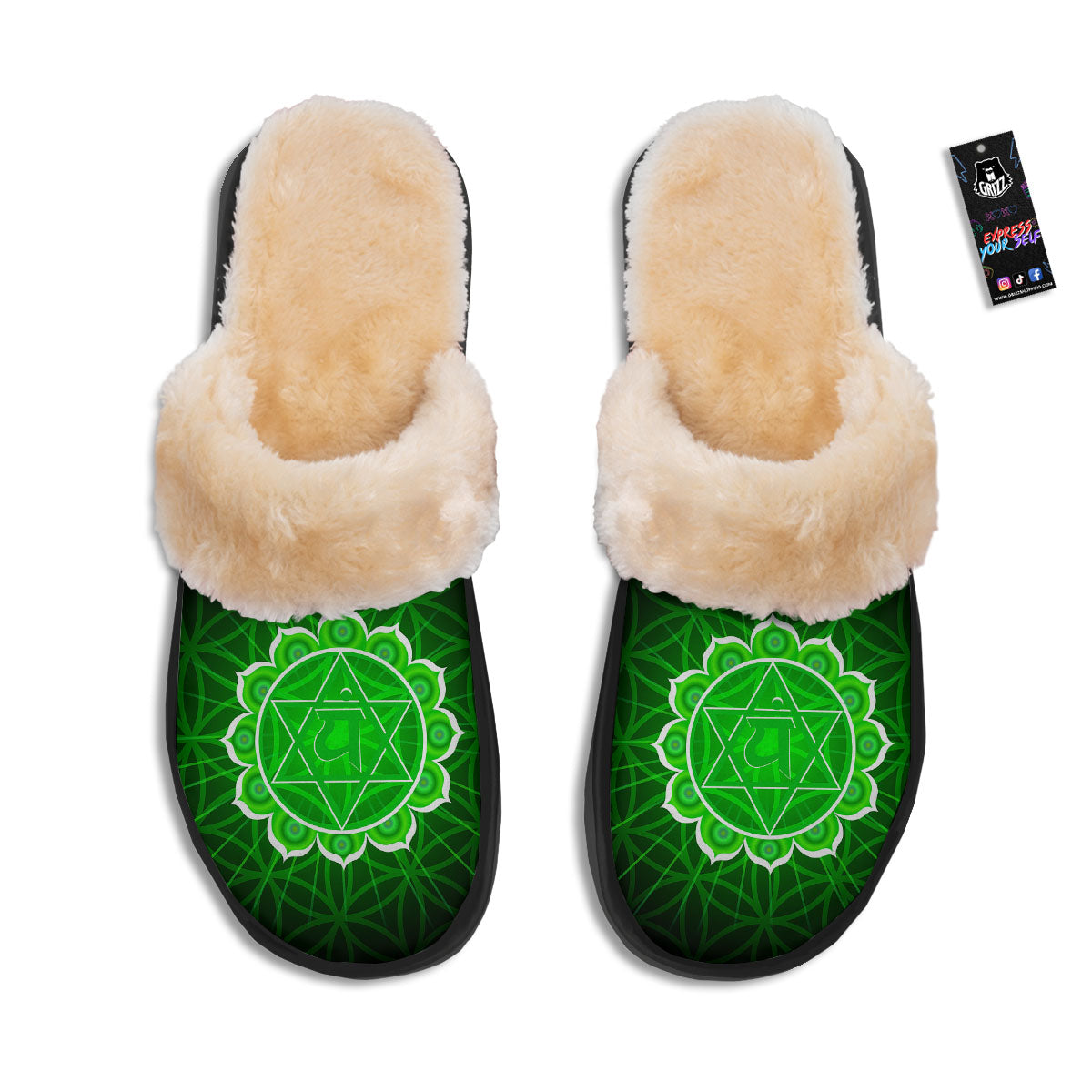 Spiritual Anahata Chakra Print Slippers-grizzshop