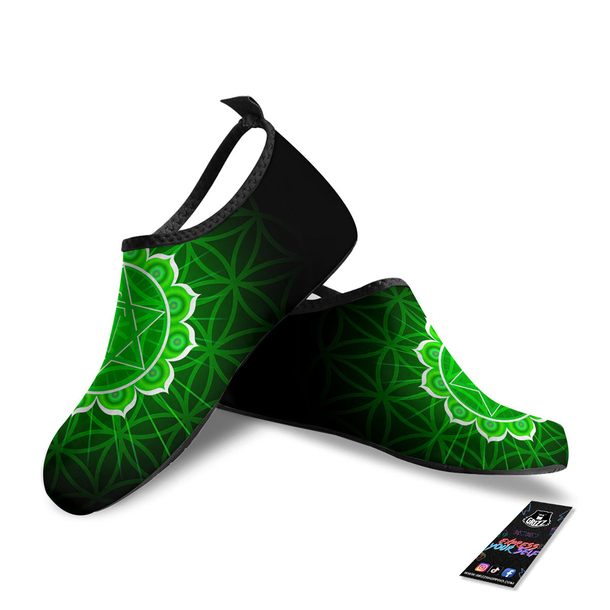 Spiritual Anahata Chakra Print Water Shoes-grizzshop