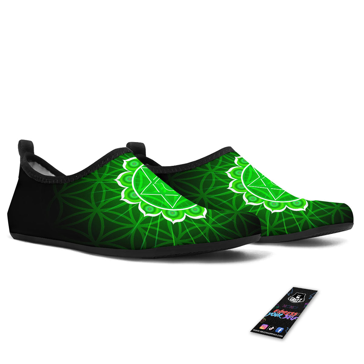 Spiritual Anahata Chakra Print Water Shoes-grizzshop
