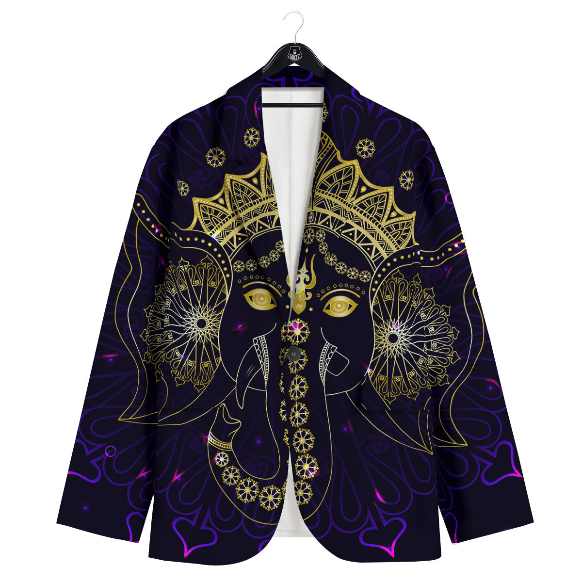Spiritual Elephant Indian Tribal Print Men's Sport Coat-grizzshop