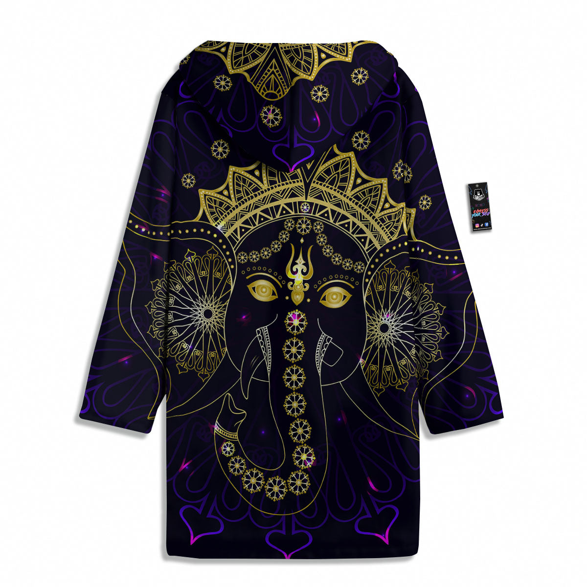 Spiritual Elephant Indian Tribal Print Men's Windbreaker Jacket-grizzshop