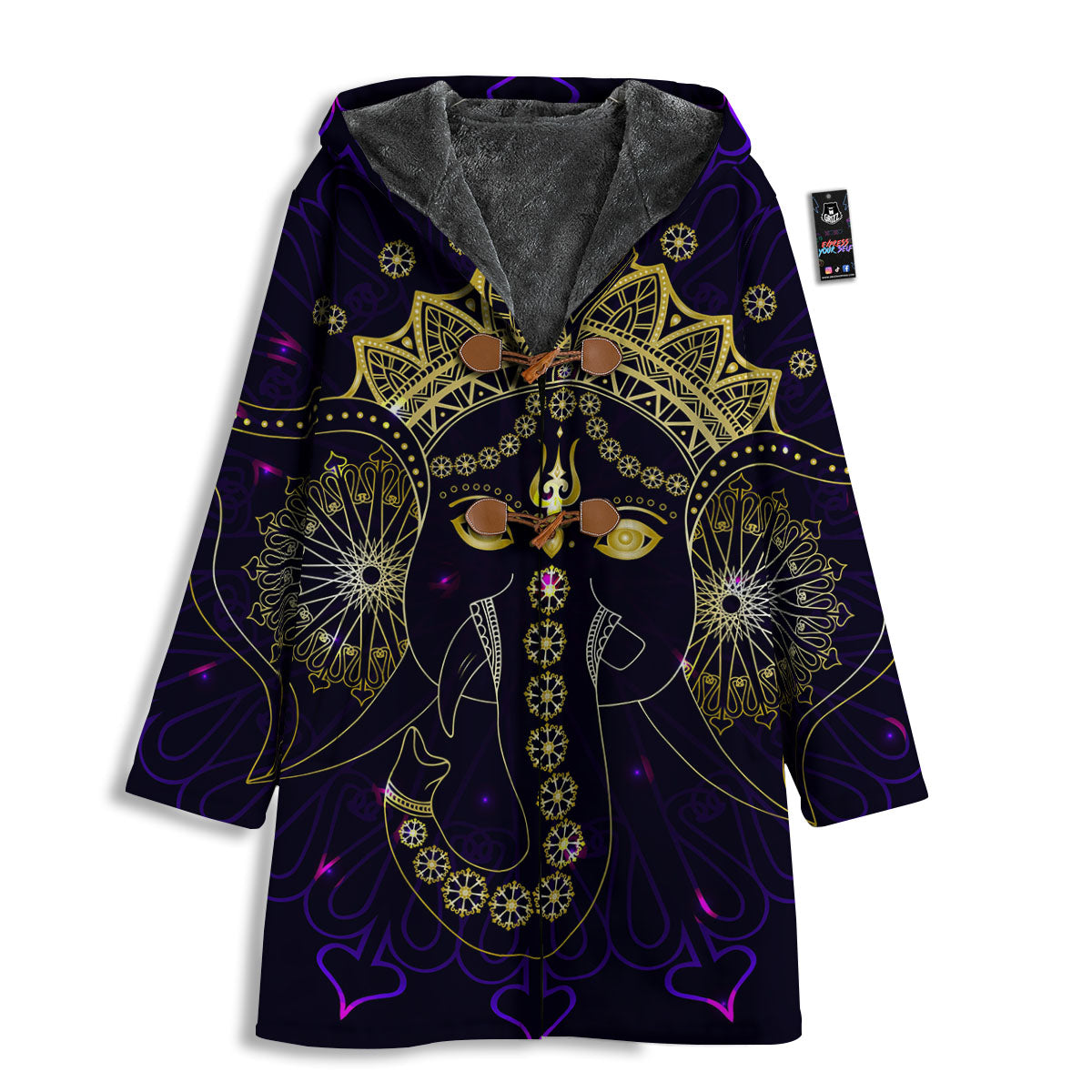 Spiritual Elephant Indian Tribal Print Men's Windbreaker Jacket-grizzshop