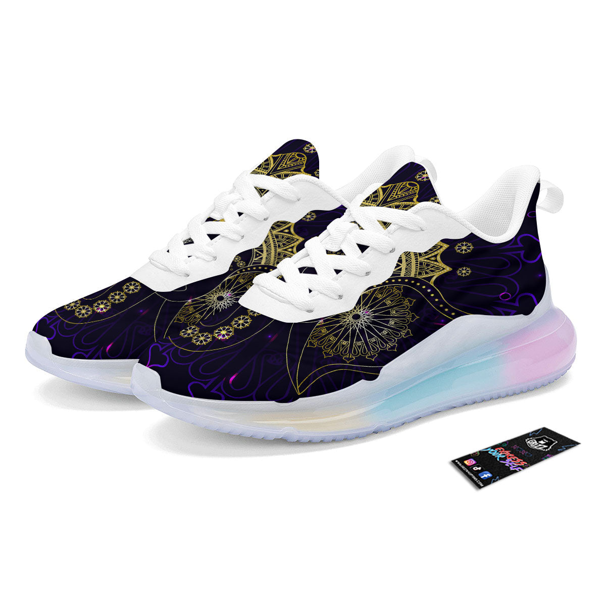 Spiritual Elephant Indian Tribal Print Running Sneakers-grizzshop