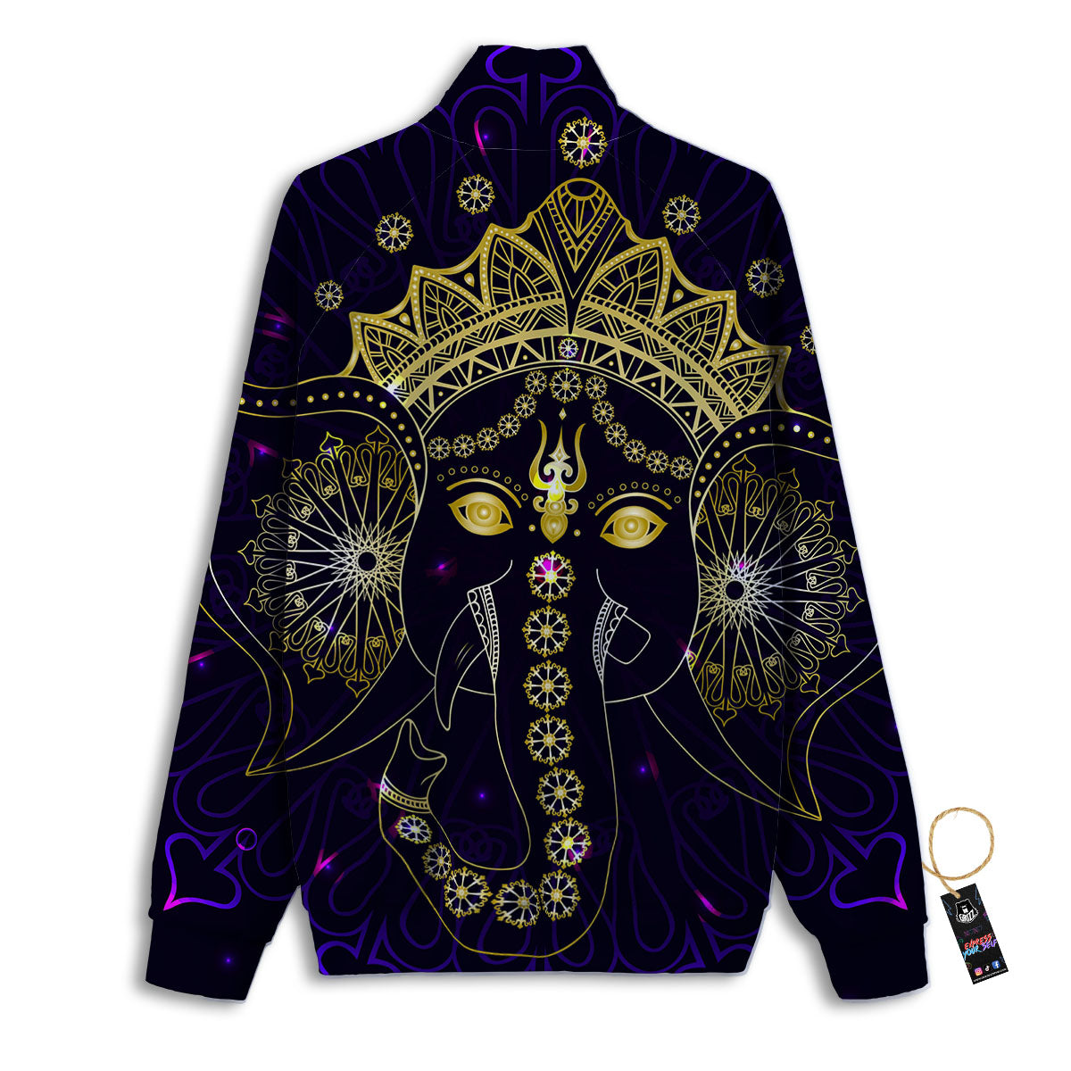 Spiritual Elephant Indian Tribal Print Track Jacket-grizzshop