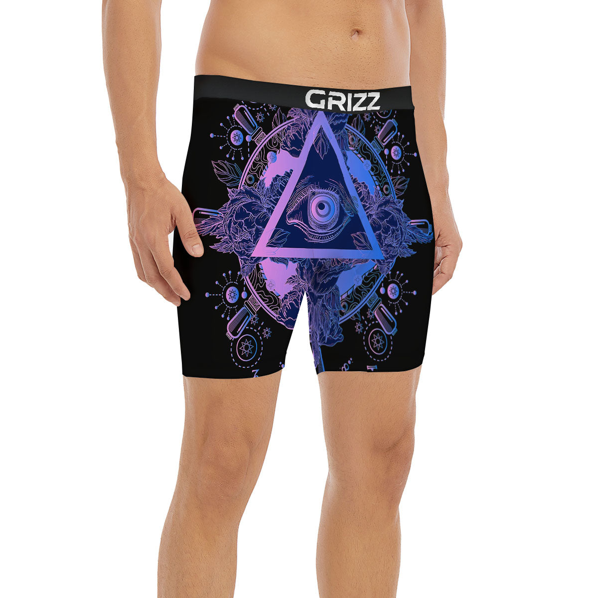 Spiritual Eye Of Providence Print Boxer Briefs-grizzshop