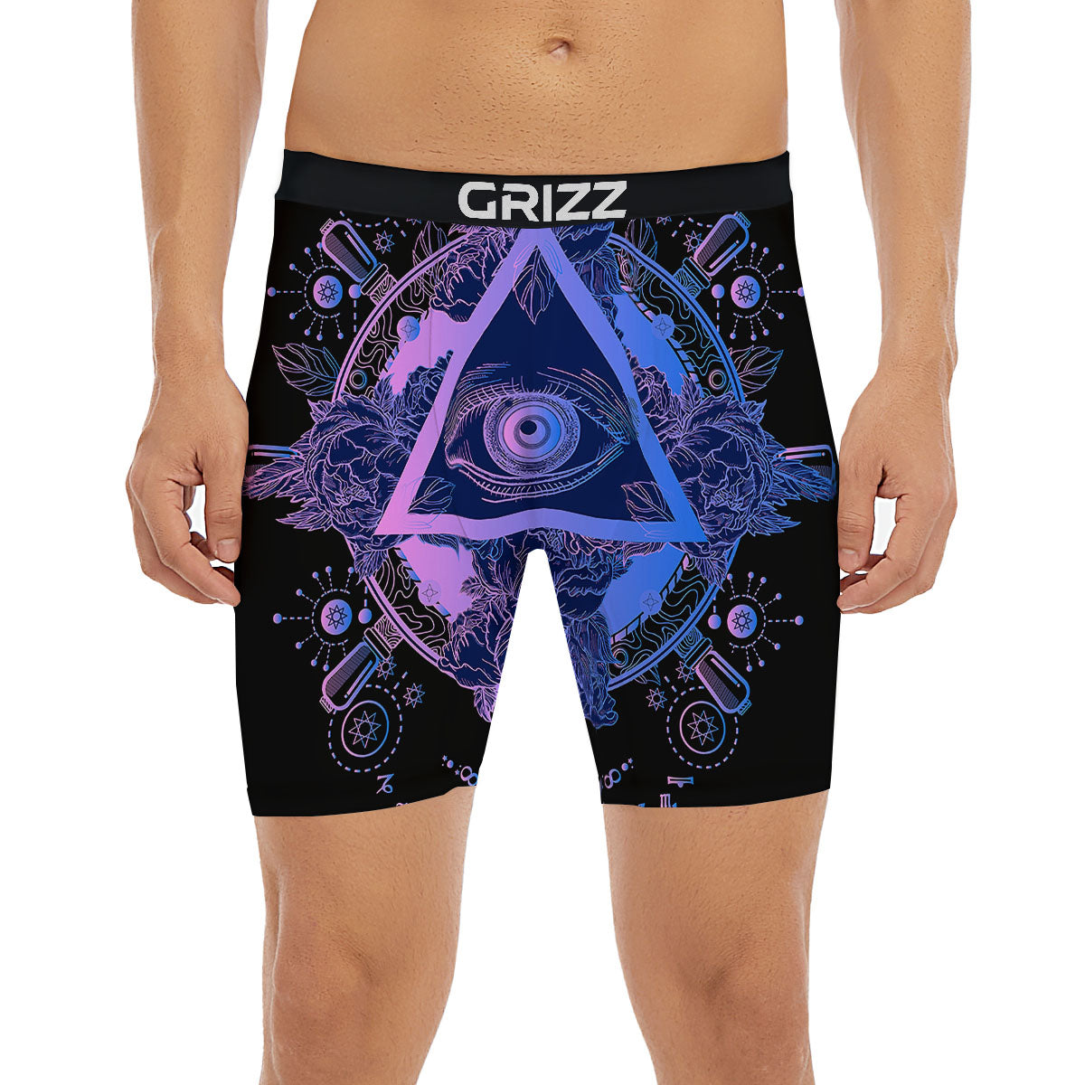 Spiritual Eye Of Providence Print Boxer Briefs-grizzshop