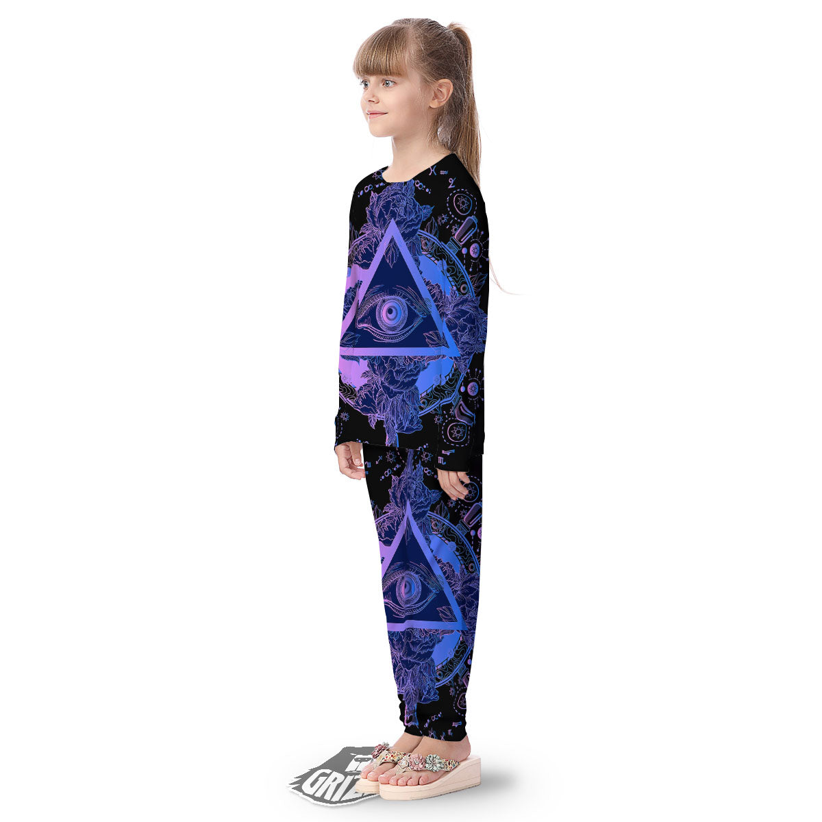 Spiritual Eye Of Providence Print Kid's Pajamas-grizzshop