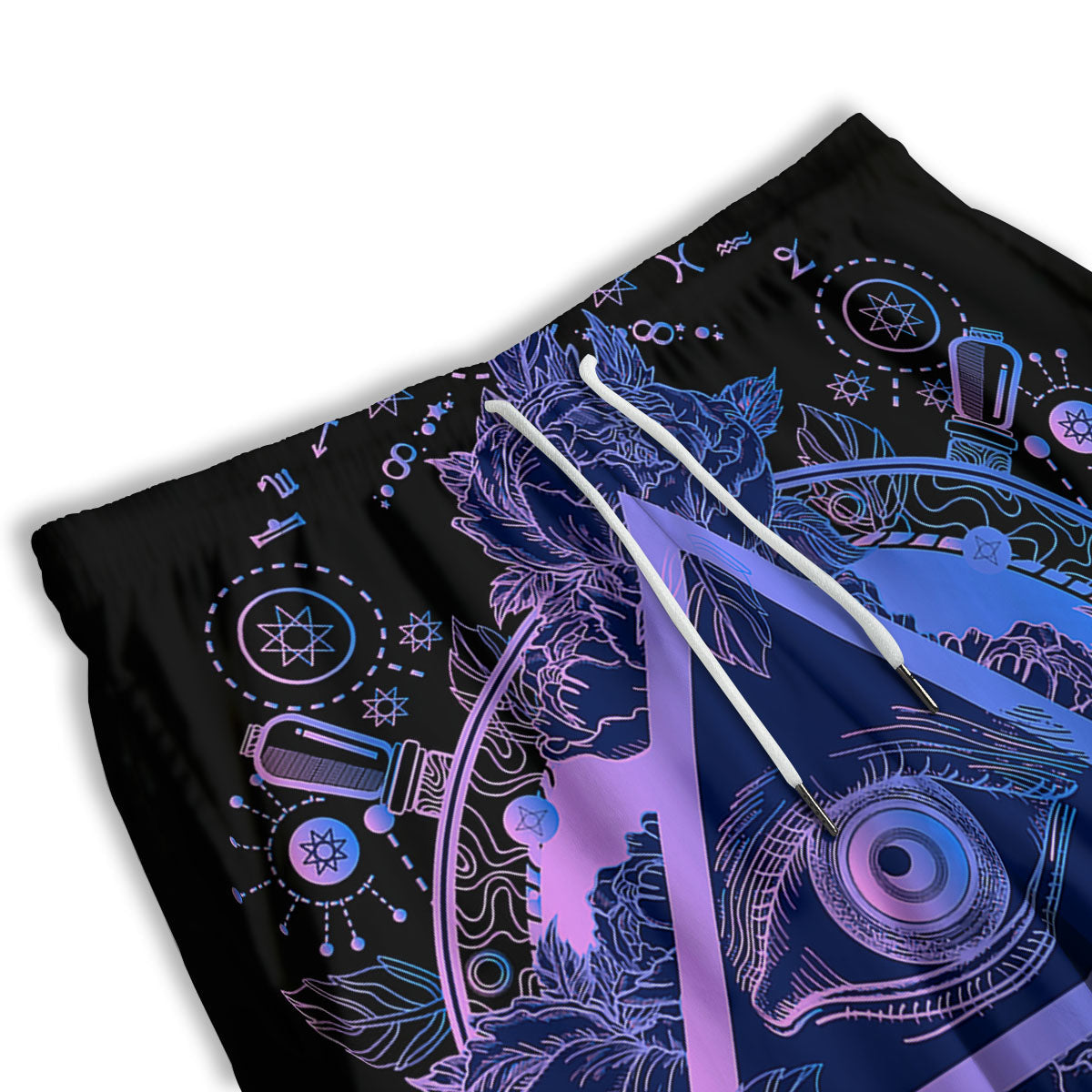 Spiritual Eye Of Providence Print Men's Athletic Shorts