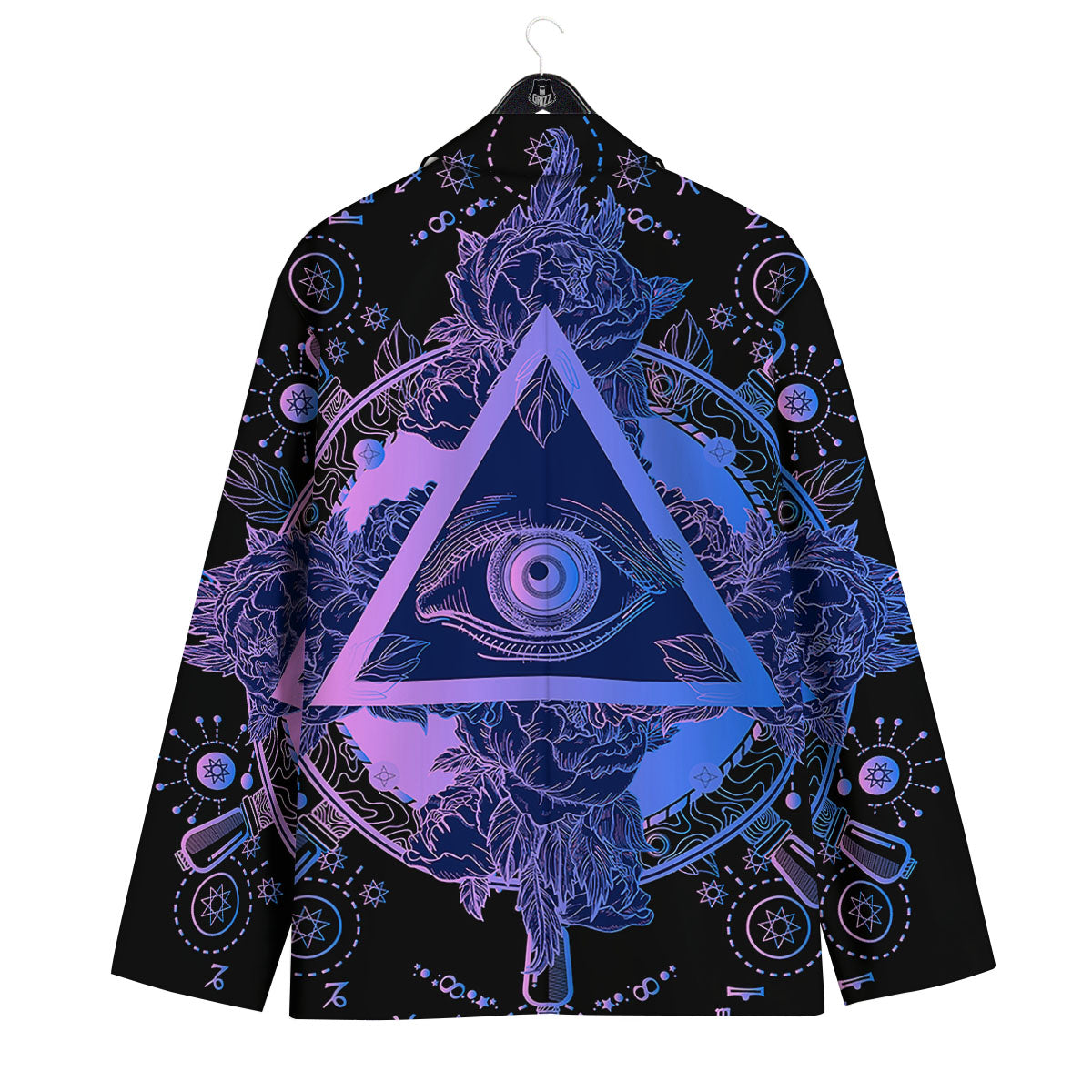 Spiritual Eye Of Providence Print Men's Sport Coat-grizzshop