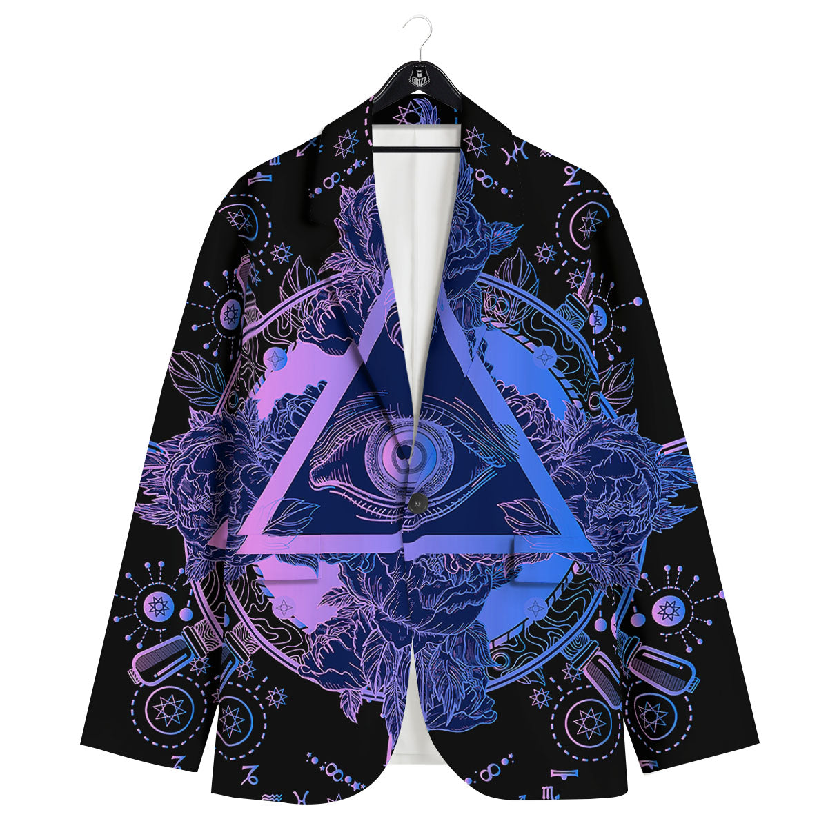 Spiritual Eye Of Providence Print Men's Sport Coat-grizzshop