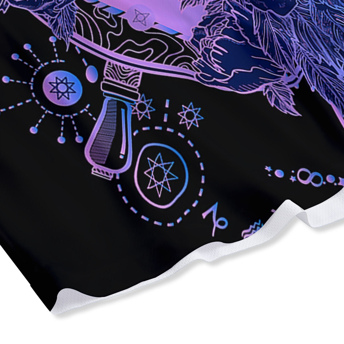 Spiritual Eye Of Providence Print Mesh Shorts