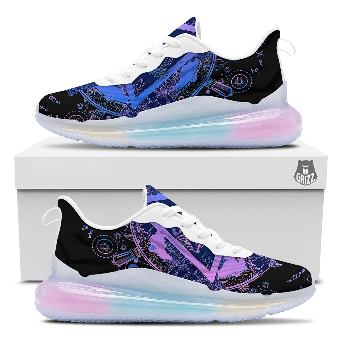 Spiritual Eye Of Providence Print Running Sneakers-grizzshop