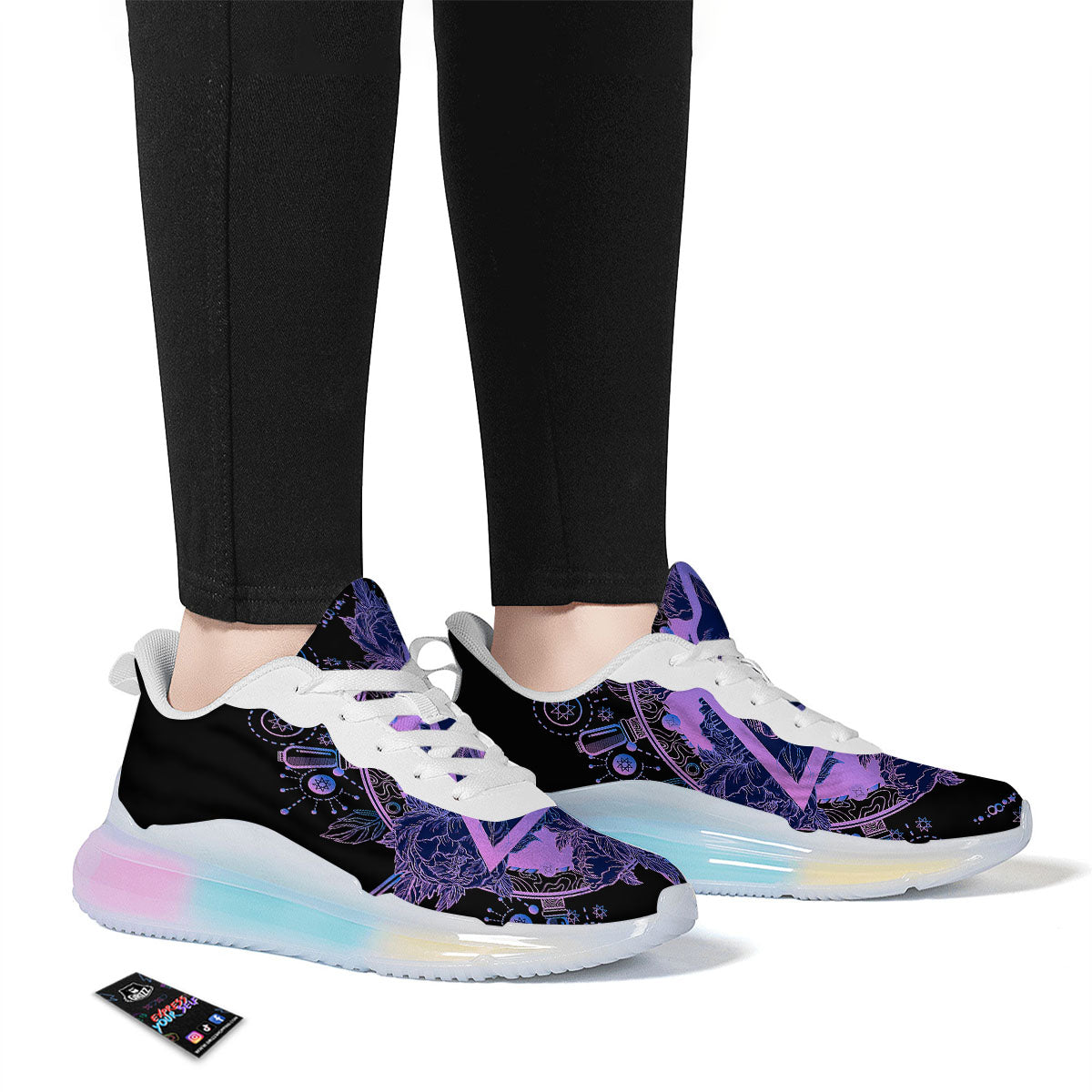 Spiritual Eye Of Providence Print Running Sneakers-grizzshop