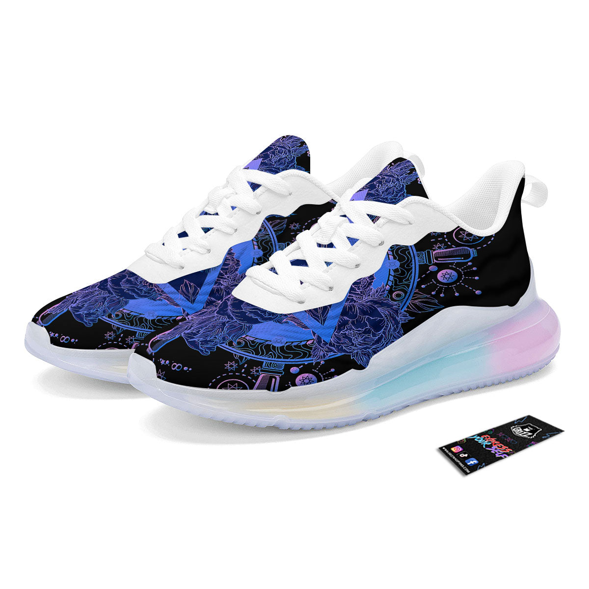Spiritual Eye Of Providence Print Running Sneakers-grizzshop