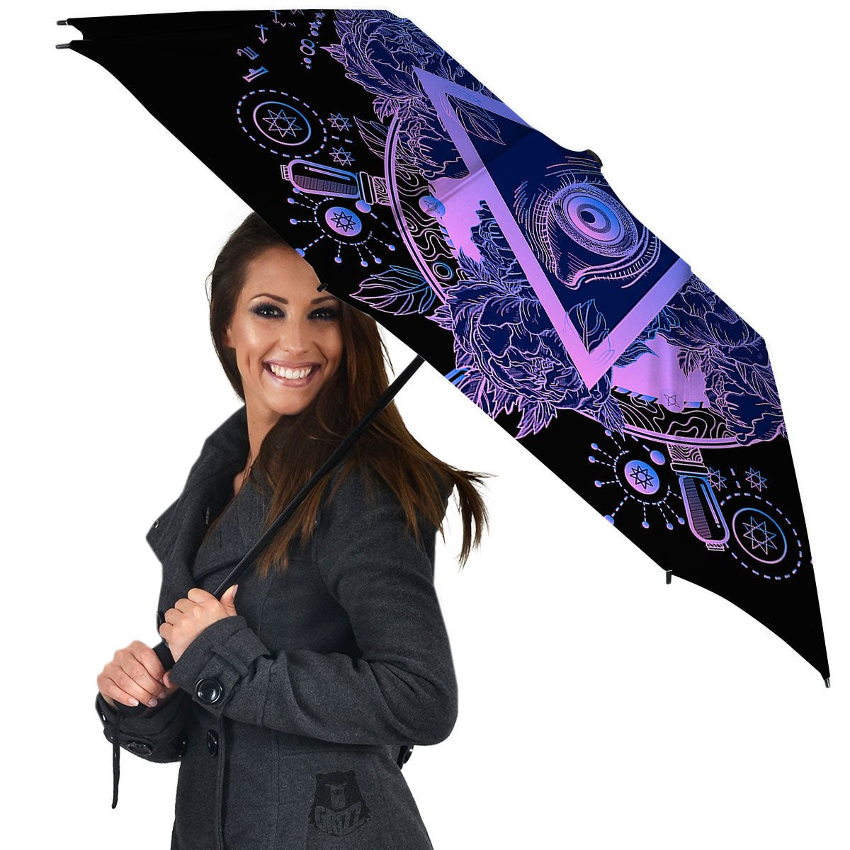 Spiritual Eye Of Providence Print Umbrella-grizzshop