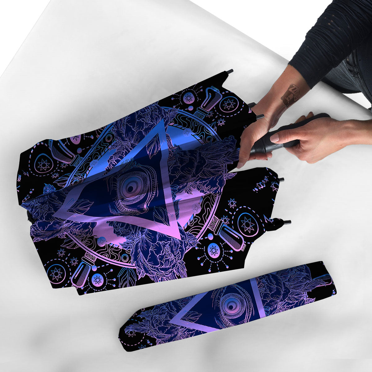 Spiritual Eye Of Providence Print Umbrella-grizzshop