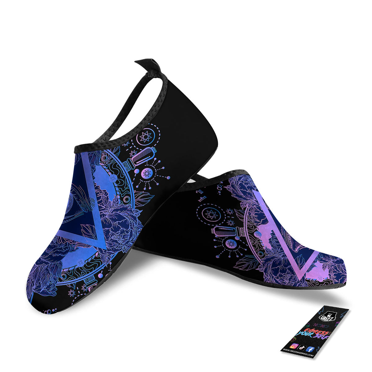 Spiritual Eye Of Providence Print Water Shoes-grizzshop