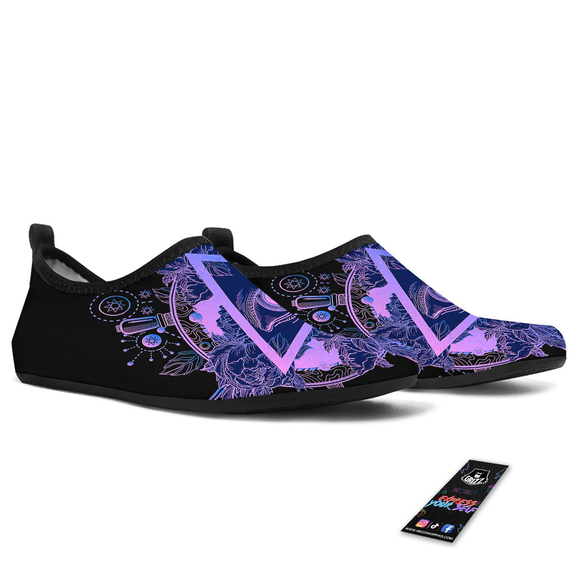 Spiritual Eye Of Providence Print Water Shoes-grizzshop