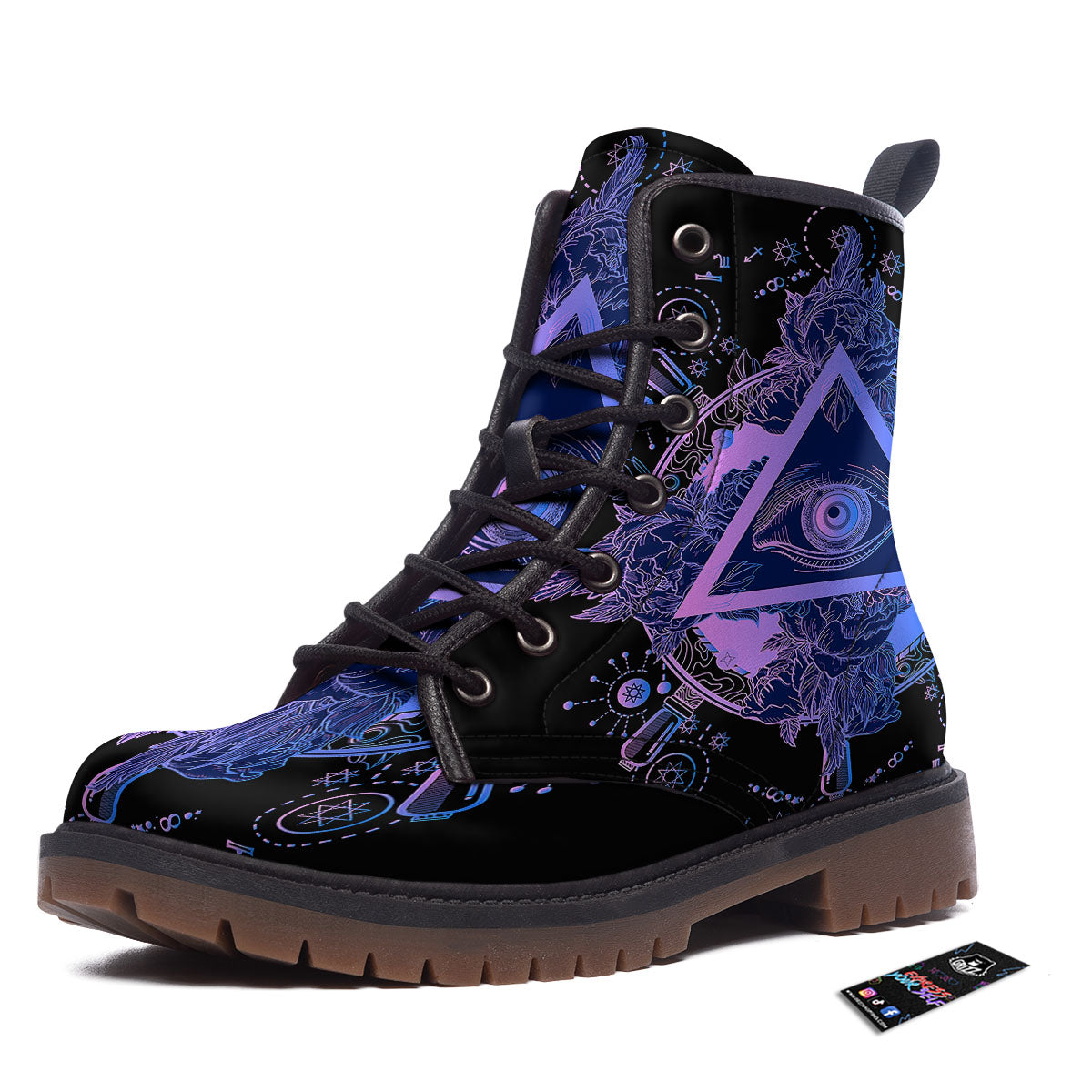 Spiritual Eye Of Providence Print Work Boots-grizzshop
