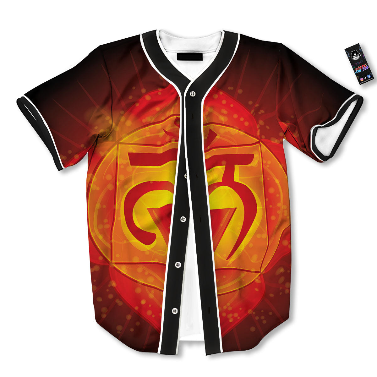 Spiritual Muladhara Chakra Print Baseball Jersey-grizzshop
