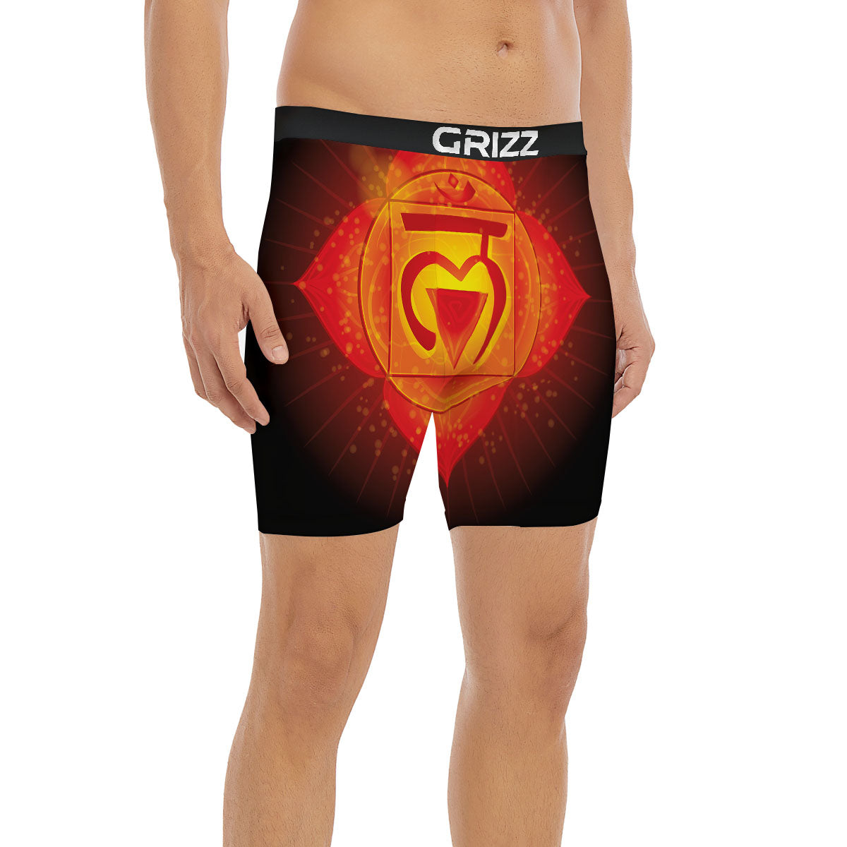 Spiritual Muladhara Chakra Print Boxer Briefs-grizzshop